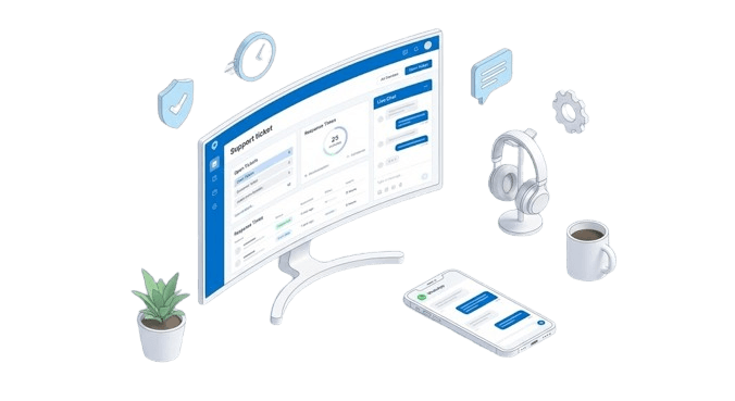 Support team working to resolve your inquiries