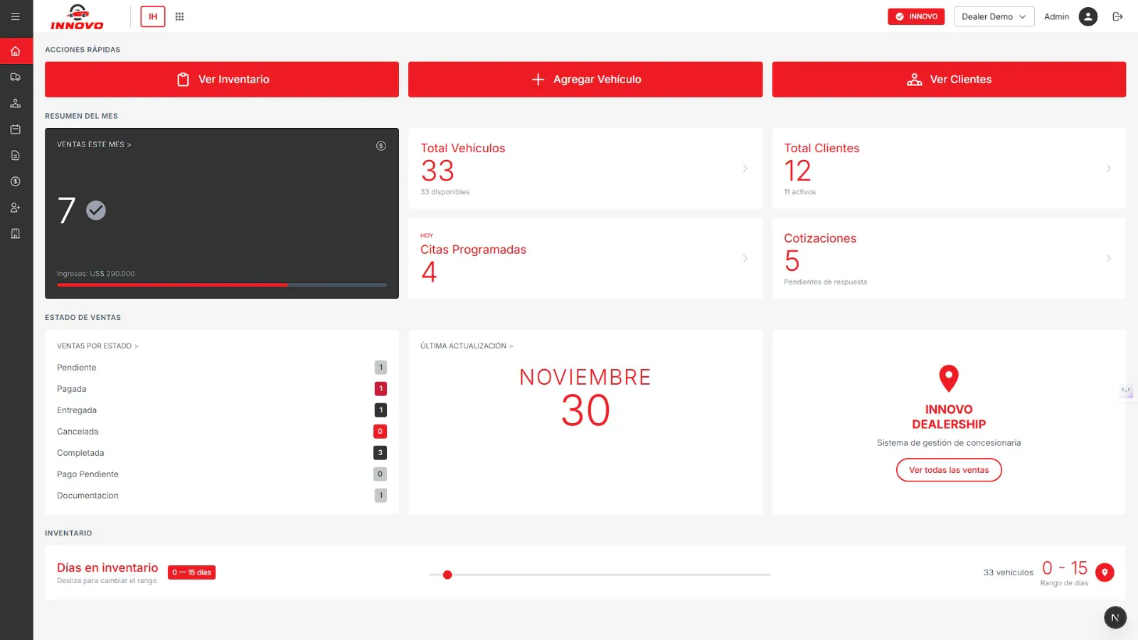 Innovo Dealership - Concesionaria